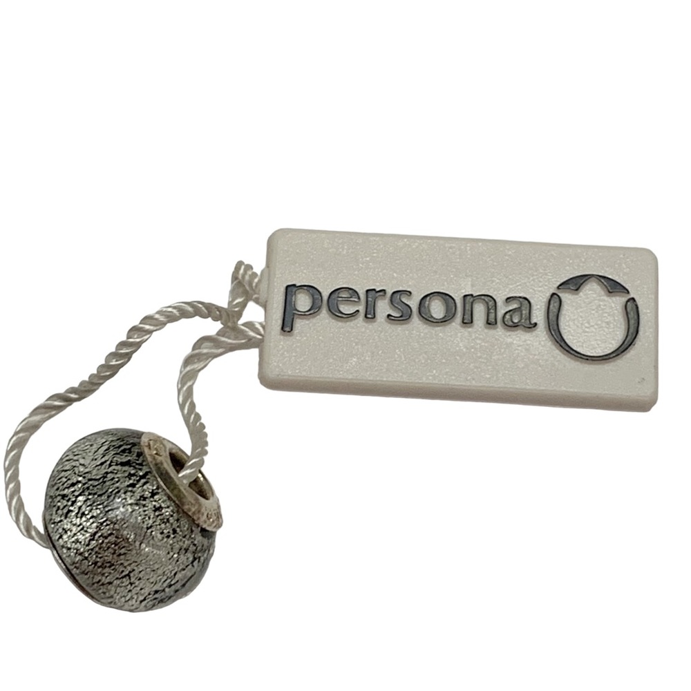 Persona NWT sterling silver dichroic art glass charm bead